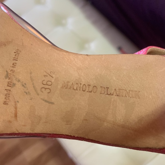 PINK SPARKLE Manolo Blahnik Slingback pumps - Picture 7 of 9